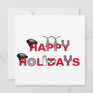 Happy Holidays For Cyclist  Holiday Card