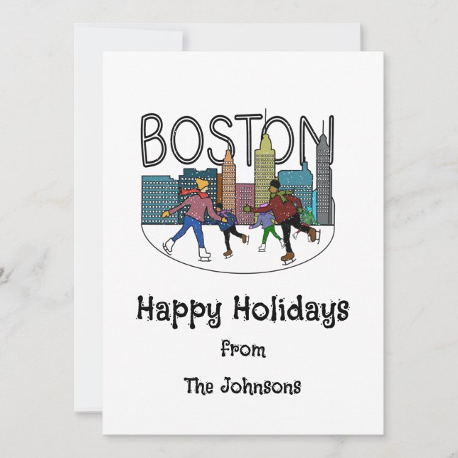 Happy Holidays from Boston Holiday Card (Front)