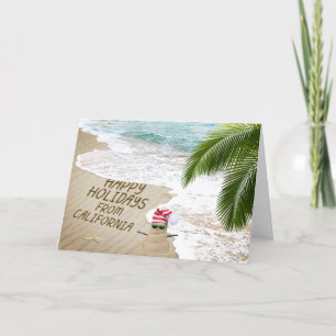Happy Holidays from California Beach Holiday Card