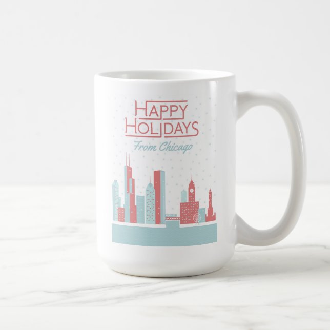 Happy Holidays from Chicago Coffee Mug (Right)