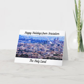 Happy Holidays from Jerusalem, The Holy Land Thank You Card