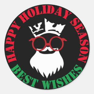 HAPPY HOLIDAYS from SANTA Classic Round Sticker