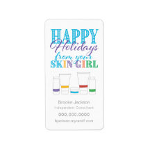 Happy Holidays from Your Skin Girl - Sticker Label