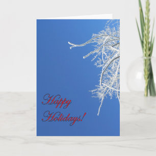 Happy Holidays Frosty Tree Card
