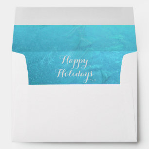 Happy Holidays Frozen Frost Christmas Typography Envelope