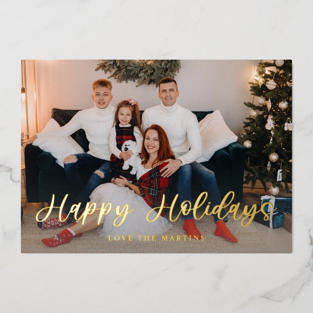 Happy Holidays Fun Script Photo - WH (Front)