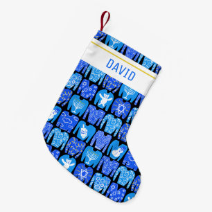 HAPPY HOLIDAYS Funny Ugly Hannukah Sweaters CUSTOM Small Christmas Stocking