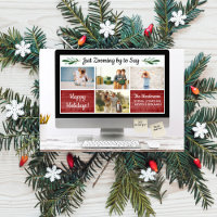 Happy Holidays Funny Zoom Quarantine Photo Collage