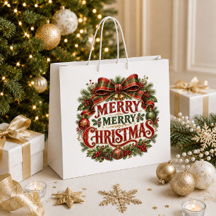 Happy Holidays Gift Bag Festive Quote Style Fun
