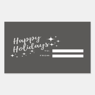 Happy Holidays Gift Tag Sticker