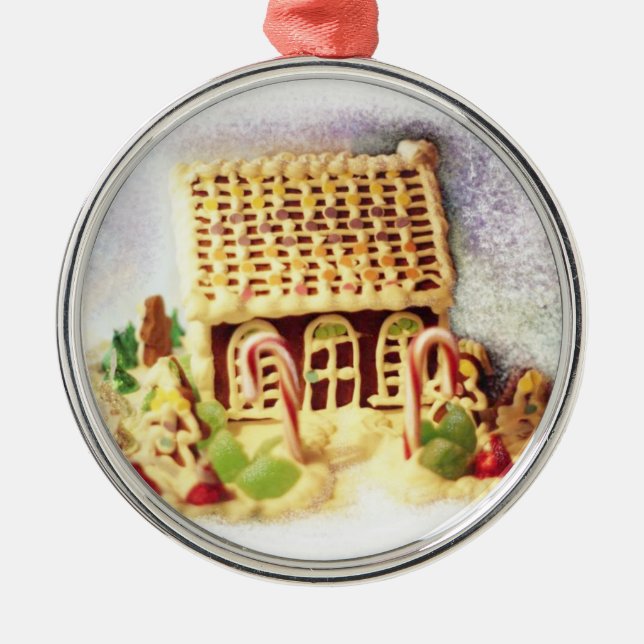 Happy Holidays Gingerbread House Ornament (Front)