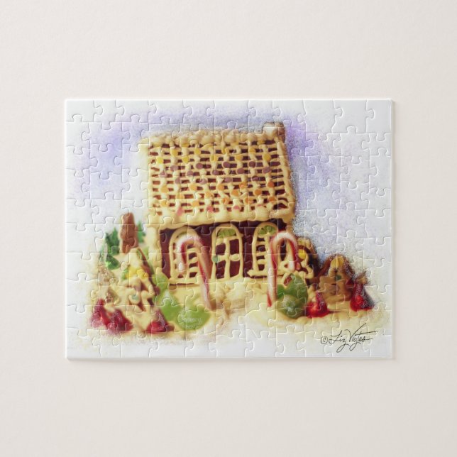 Happy Holidays Gingerbread House Puzzle (Horizontal)