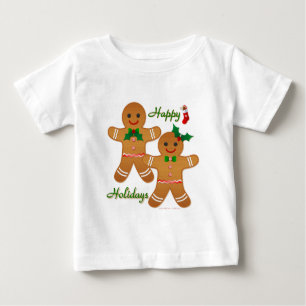 Happy Holidays Gingerbread Man Boy Girl Baby T-Shirt