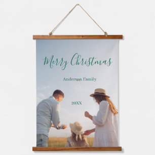 Happy holidays girls family photo gifts Christmas Hanging Tapestry