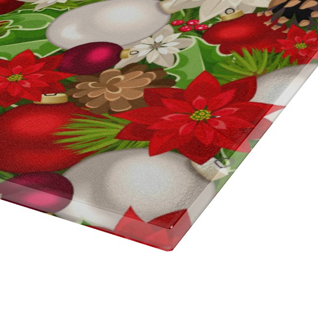 Happy Holidays Glass Cutting Board (Corner)