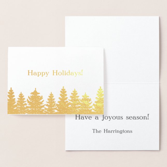 Happy Holidays! | Gold Foil | You Customise Card (Display)