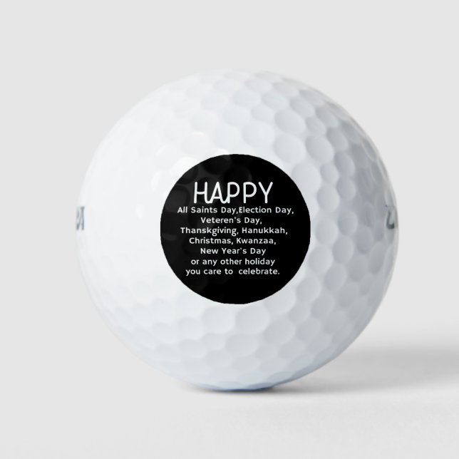 Happy Holidays Golf Balls (Front)
