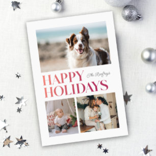 Happy Holidays Gradient Headline Holiday Card
