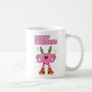 Happy Holidays - Groovy Heart of the Season Coffee Mug