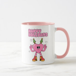 Happy Holidays - Groovy Heart of the Season Mug