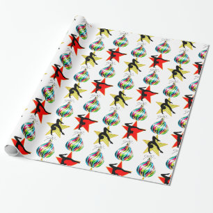 HAPPY HOLIDAYS GYMNASTICS CHRISTMAS GIFTS WRAPPING PAPER