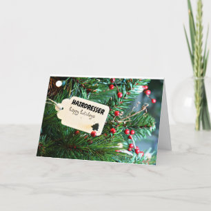 HAPPY HOLIDAYS **HAIRDRESSER** CHRISTMAS CARD