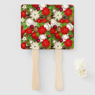 Happy Holidays Hand Fans