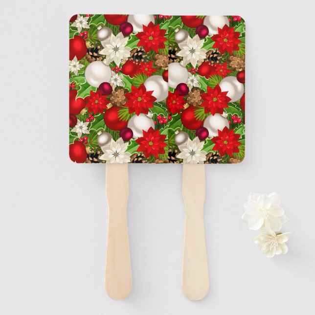 Happy Holidays Hand Fans (Front and Back)