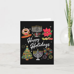 Happy Holidays Hanukkah Feliz Navidad Christmas Kw Card