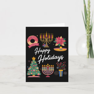 Happy Holidays Hanukkah Feliz Navidad Christmas Kw Card