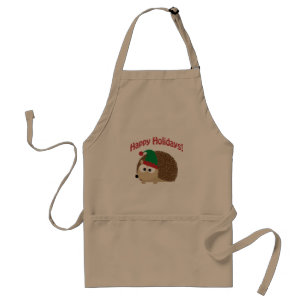 Happy Holidays! Hedgehog Elf Standard Apron