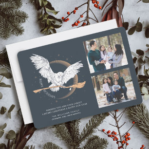 Happy Holidays Hedwig Delivery   Family Photo Card