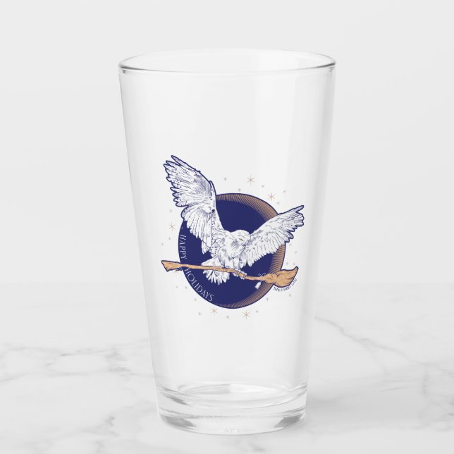 Happy Holidays Hedwig Delivery Glass (Front)