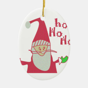 Happy Holidays Ho Ho Ho Merry Christmas.png Ceramic Tree Decoration
