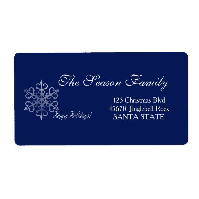 Happy Holidays Holiday Address Label (Front)