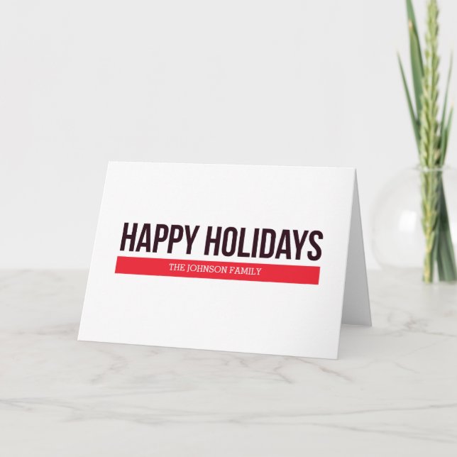 HAPPY HOLIDAYS HOLIDAY CARD (Front)