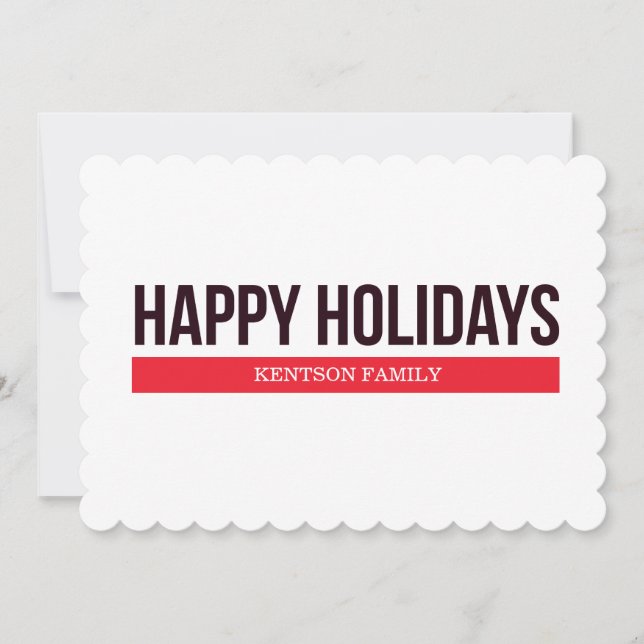 HAPPY HOLIDAYS HOLIDAY CARD (Front)