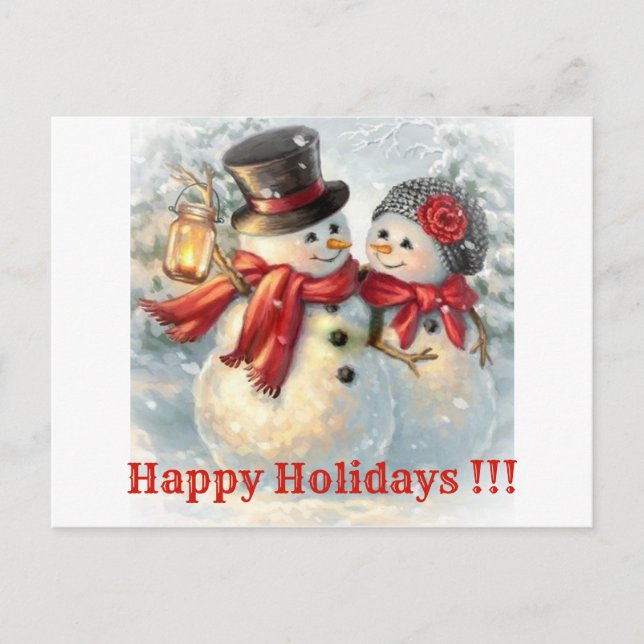Happy Holidays !!! Holiday Postcard (Front)