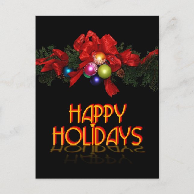 Happy Holidays Holiday Postcard (Front)