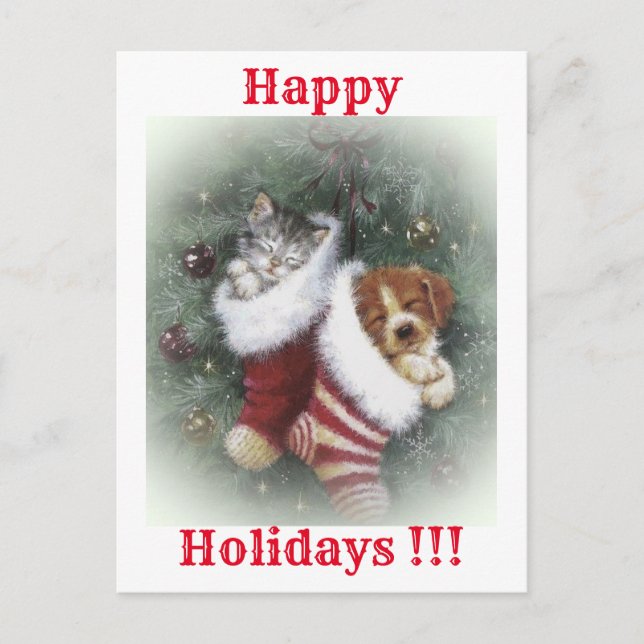 Happy Holidays !!! Holiday Postcard (Front)