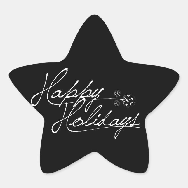 Happy Holidays Holiday Star Stickers (Front)