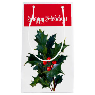 Happy Holidays Holly Gift Bag
