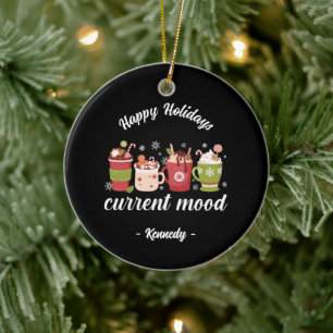 Happy Holidays - Hot Cocoa Ceramic Ornament
