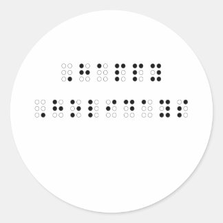 Happy Holidays in Braille Classic Round Sticker