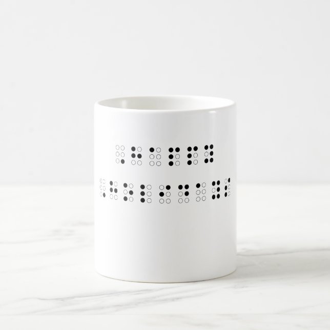 Happy Holidays in Braille Coffee Mug (Center)