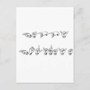 Happy Holidays in Sign Language Holiday Postcard