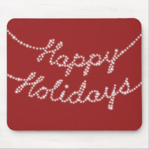 Happy Holidays in Twinkle Lights Mouse Pad