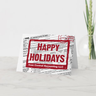 Happy Holidays Income Tax Form Holiday Card