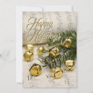 Happy Holidays Jingle Bells Christmas Holiday Card