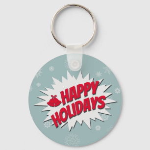 Happy Holidays Key Ring